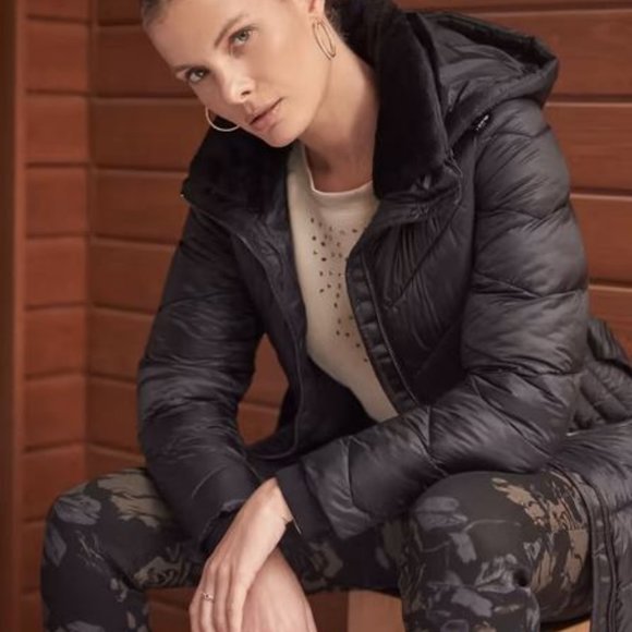 MELANIE LYNE: Short Belted Quilted Coat - black - Picture 2 of 6